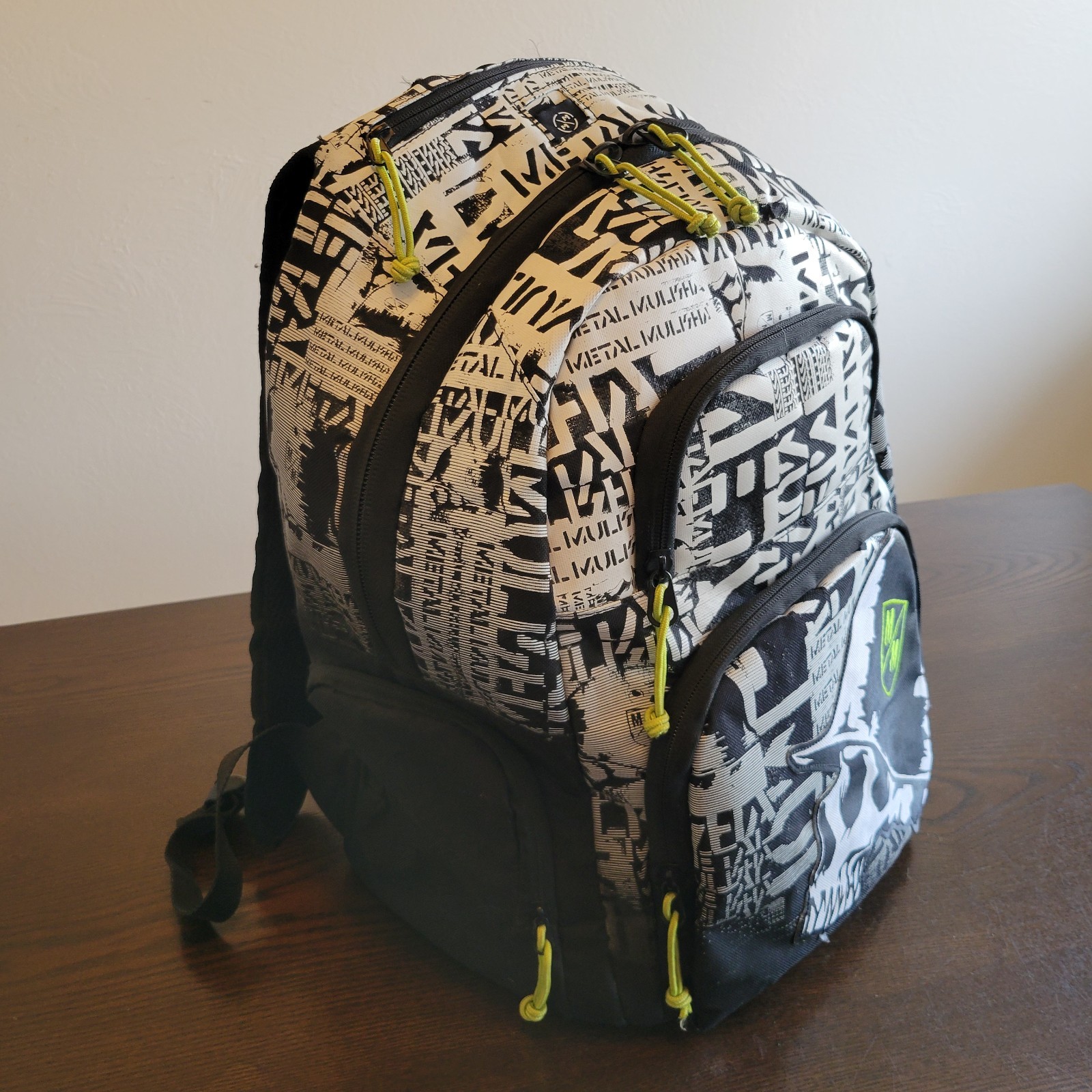Rare Y2K Metal Mulisha Black Backpack Skate Skull Laptop School BMX