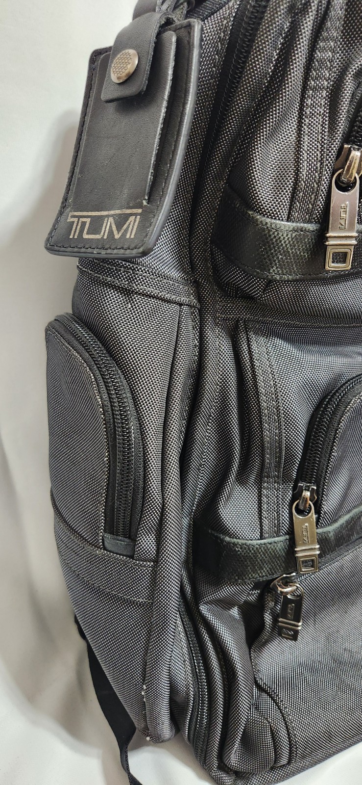 TUMI Alpha Compact Laptop Brief Pack Backpack Charcoal Ballistic Nylon 26578PW2