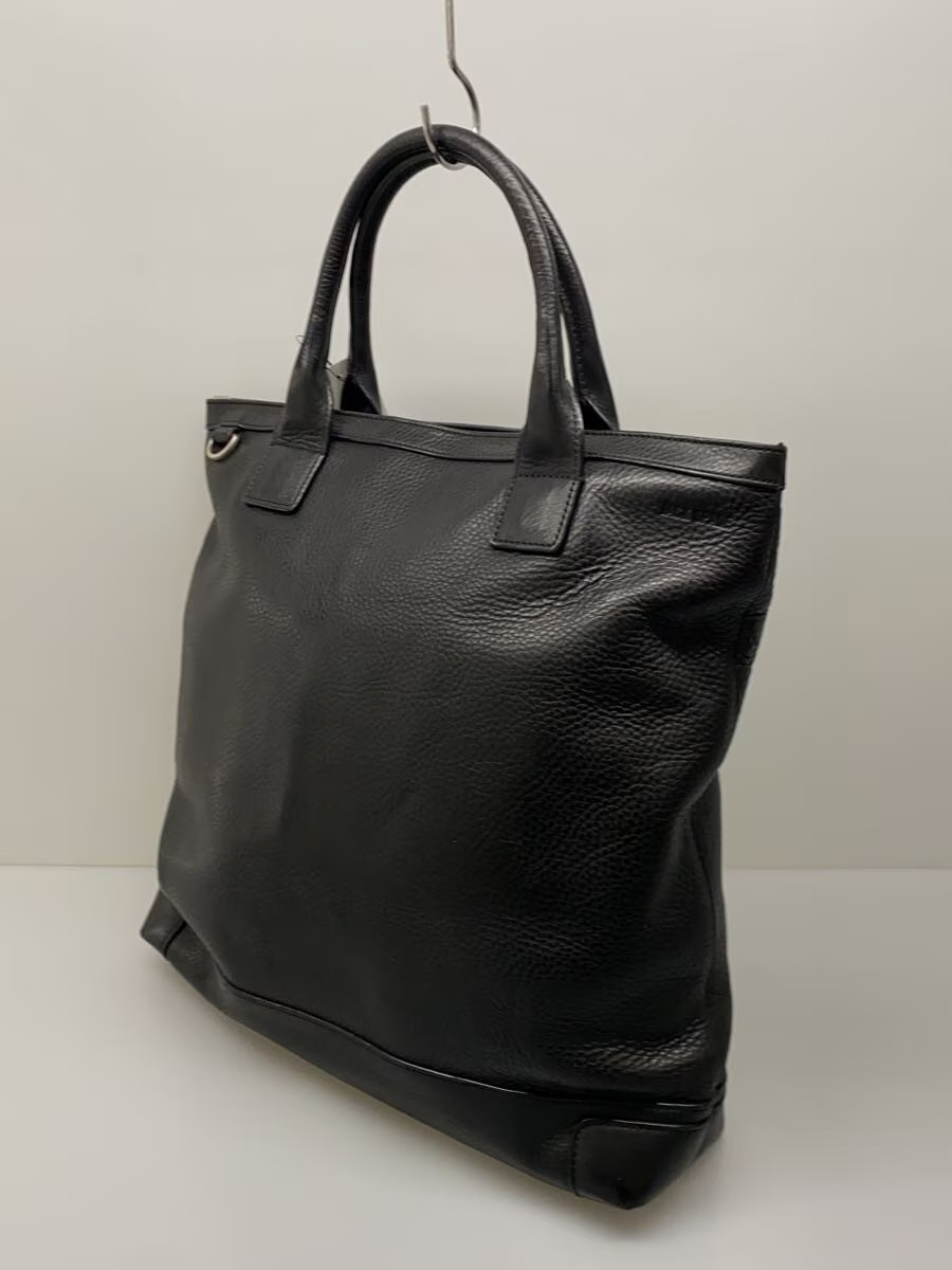 JACK SPADE Tote Bag, Leather, Black, Solid Color