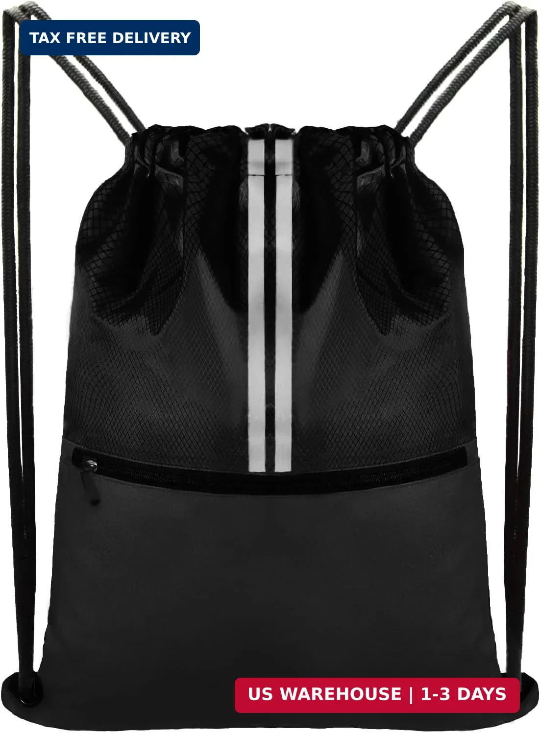 Drawstring Backpack Sports Gym Bag, Draw String Back Bag for Men Women, Lightwei