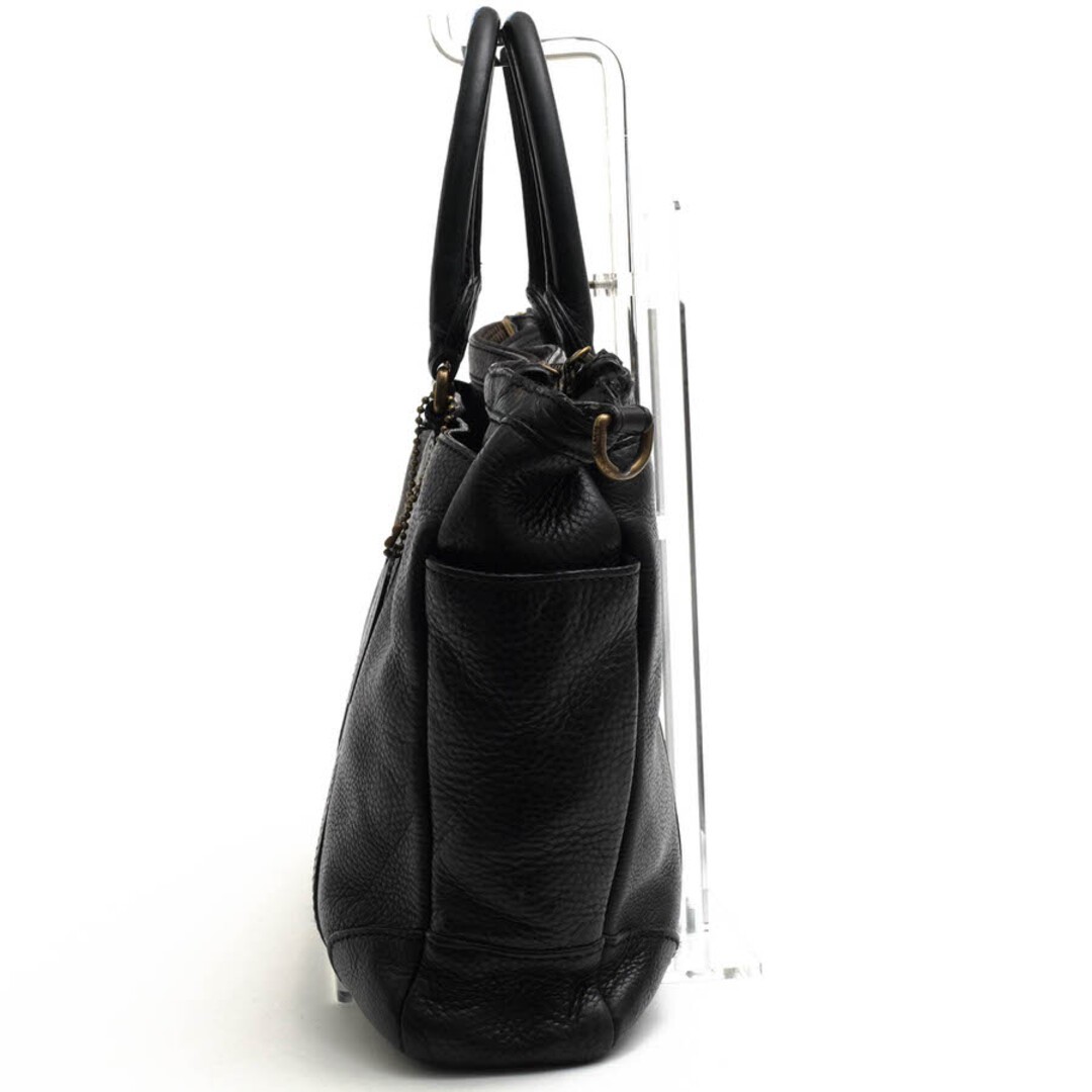 COACH Bleecker Metropolitan Pebble Leather Bag 71067 Black 40cm/15.7in