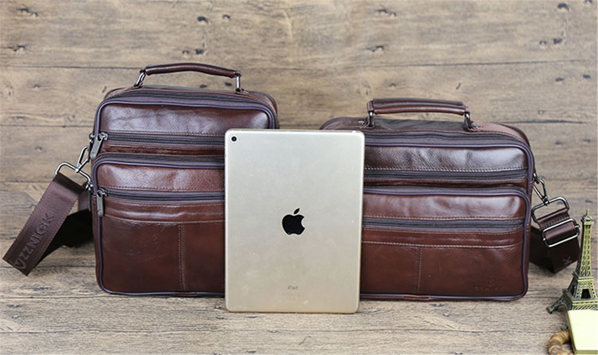 Men Genuine Leather Shoulder Bag Briefcase Messenger Business Satchel Work Case