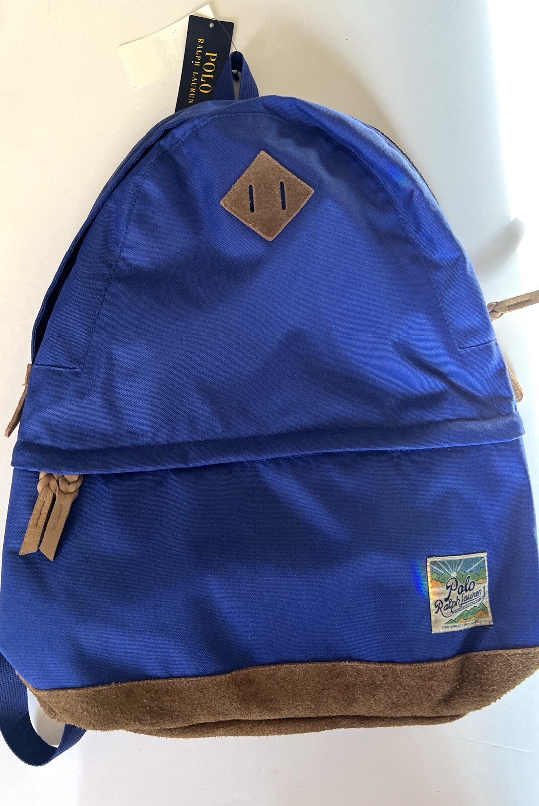 Polo Ralph Lauren Men’s Ranger Suede-Trim Backpack Royal Blue $188
