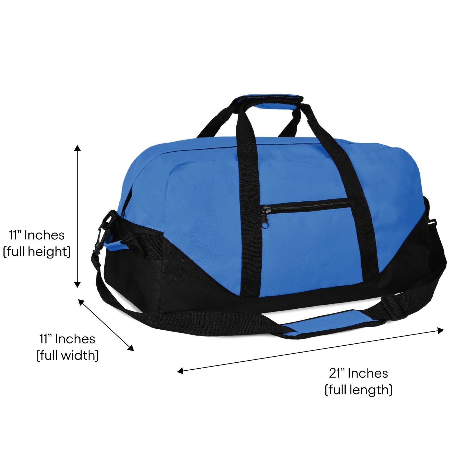 DALIX 21″ Duffle Bag Two-Toned Sports Gym Travel Bag in Royal Blue