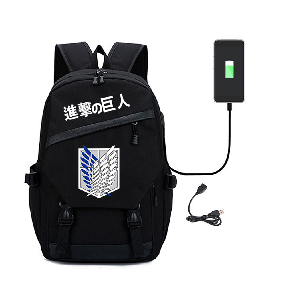 Anime Attack on Titan Men zip Backpack School bag Laptop Shoulders Bag Knapsack