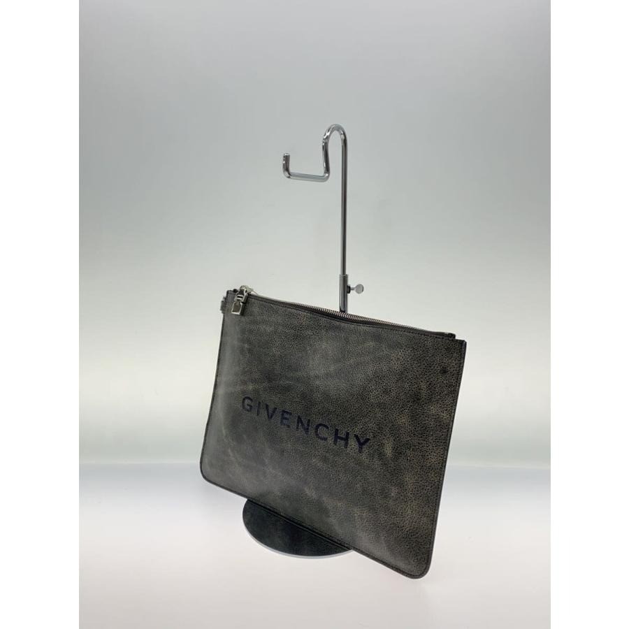 Givenchy Authentic Leather Clutch Bag Flat Pouch Second Bag Logo Men’s Accessory