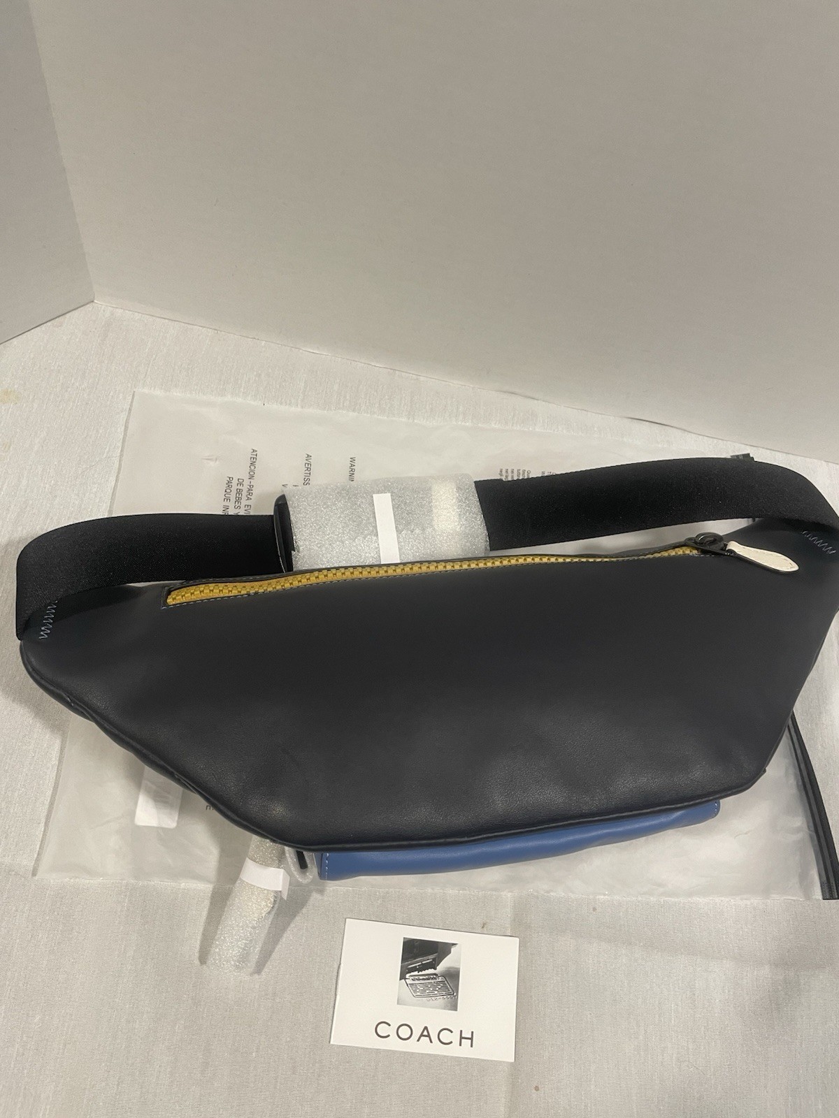 New COACH Track Belt Bag With Quilting And Coach Stamp Leather
