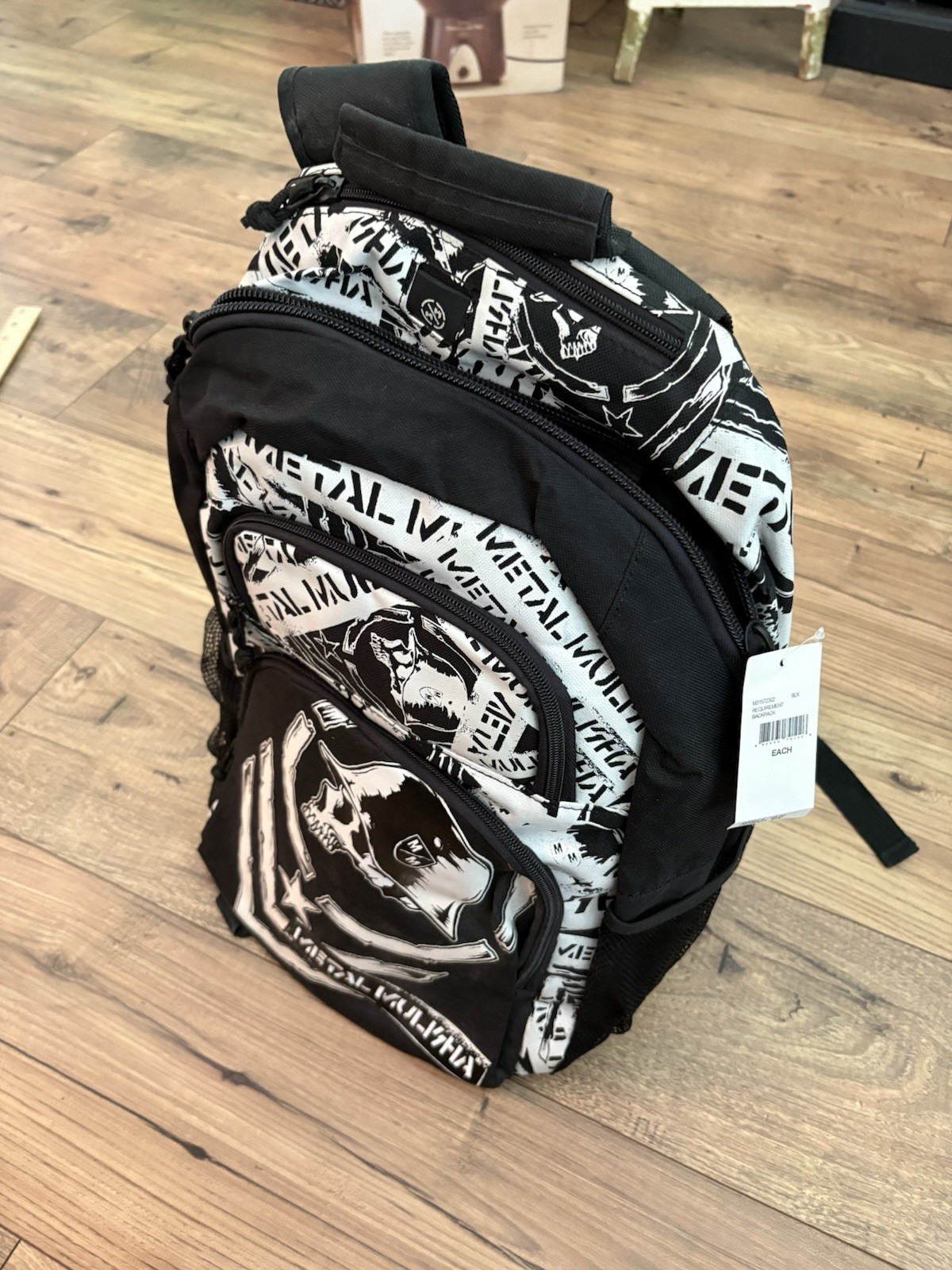 NOS Rare Y2K Metal Mulisha Black Backpack Skate Skull Laptop School BMX