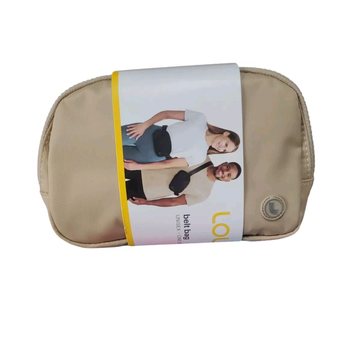 Lole Unisex Belt Bag Adjustable Strap Two Way Zipper Tan NWT