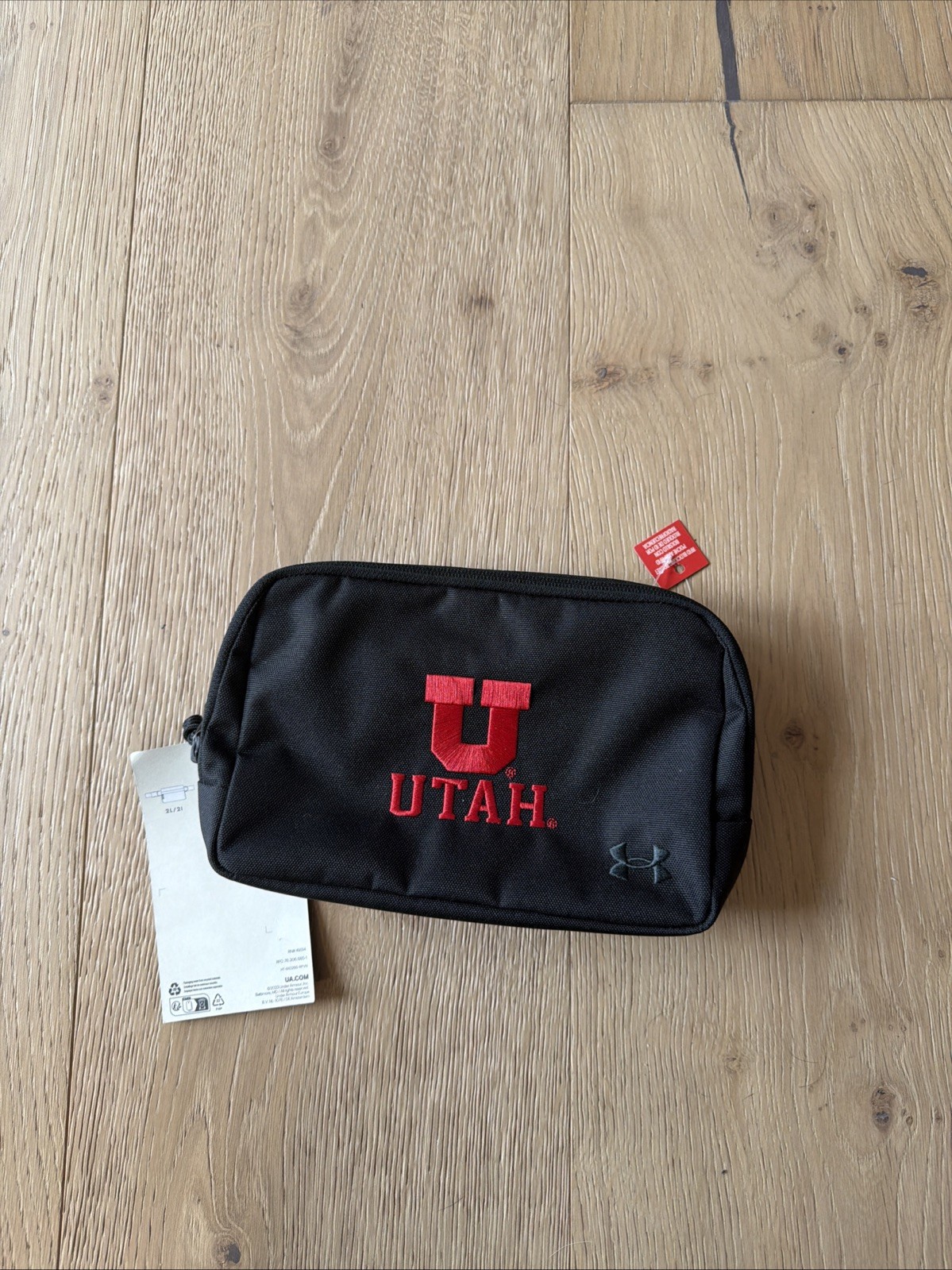 UNIVERSITY OF UTAH Utes Under Armour UA Storm Crossbody Waist Bag RFID Black NWT