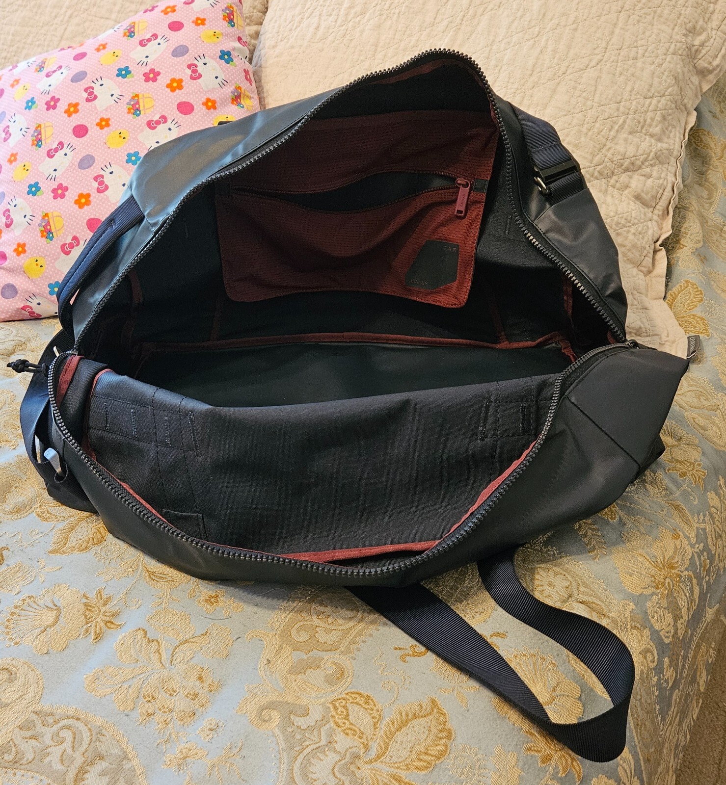 Far Away Over The Shoulder Black Tote Bag Carry Tote Duffel Case 19″ x 9″ x 12″