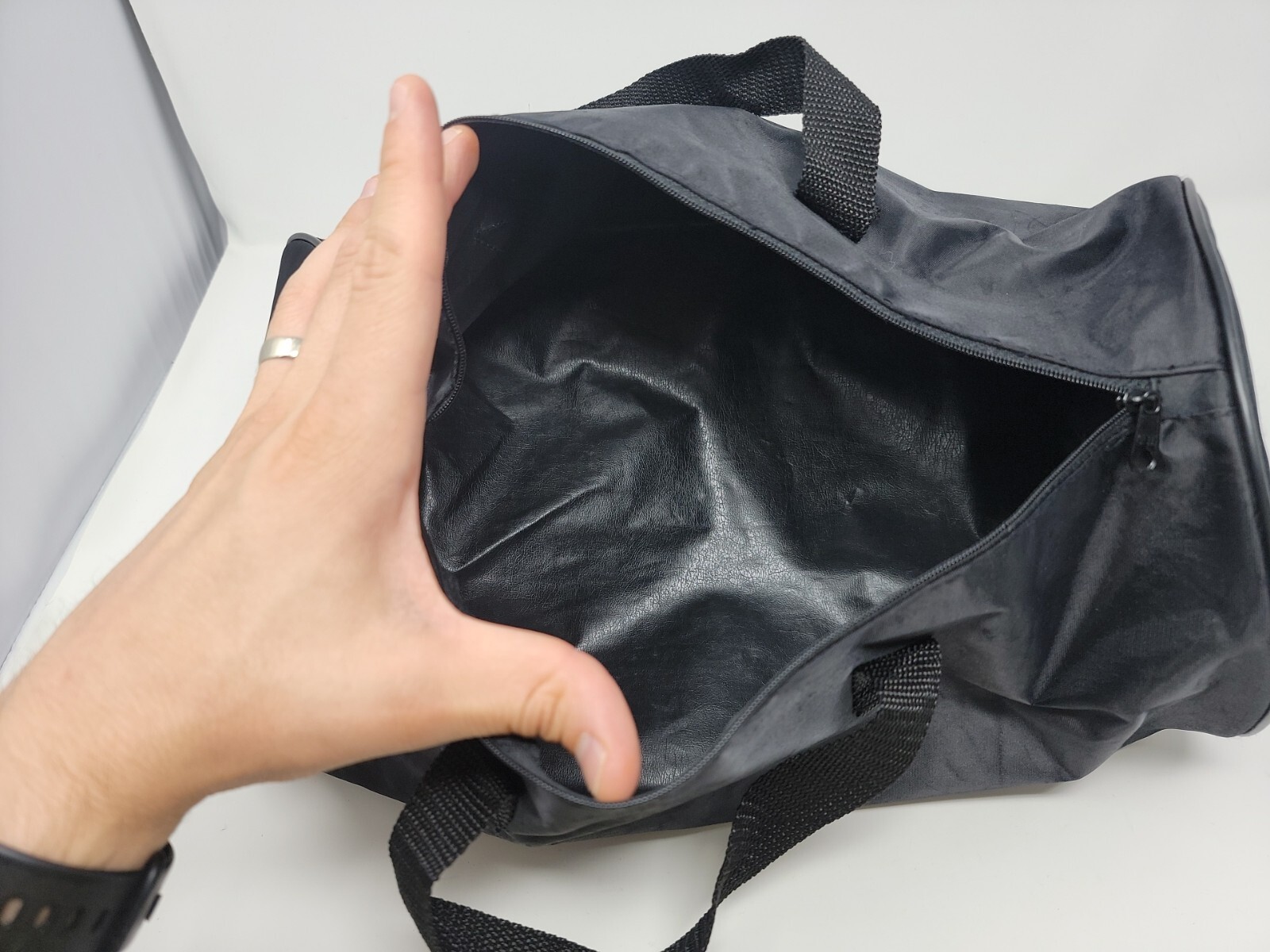 Vintage Play the Game With Blockbuster Black 14″ x 7″ Duffle Bag Canadian Seller
