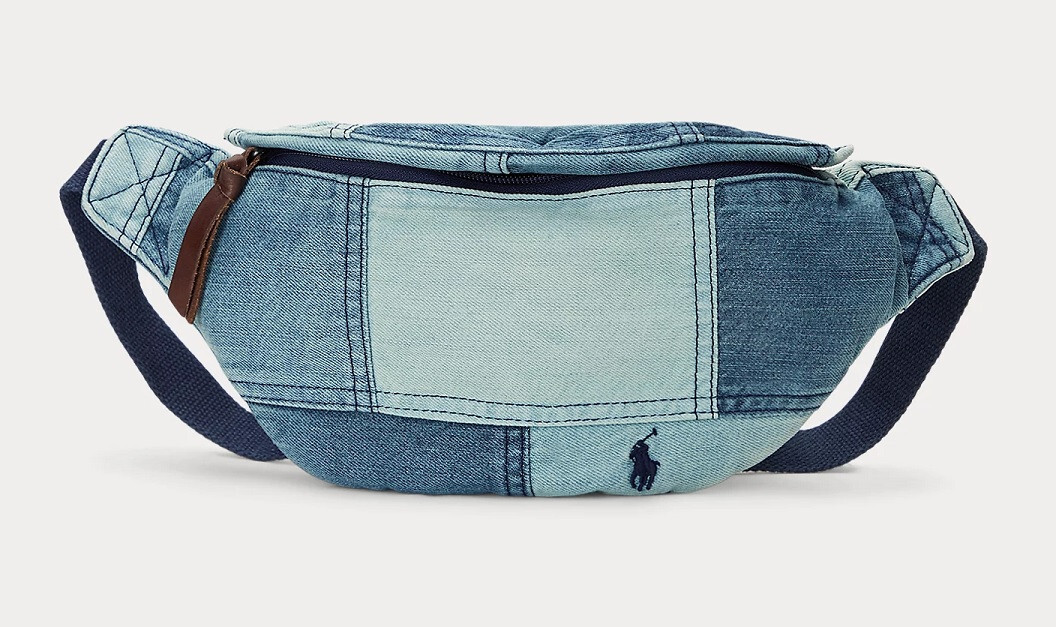 Polo Ralph Lauren Iconic Embroidered Patchwork Denim Waistpack One Size