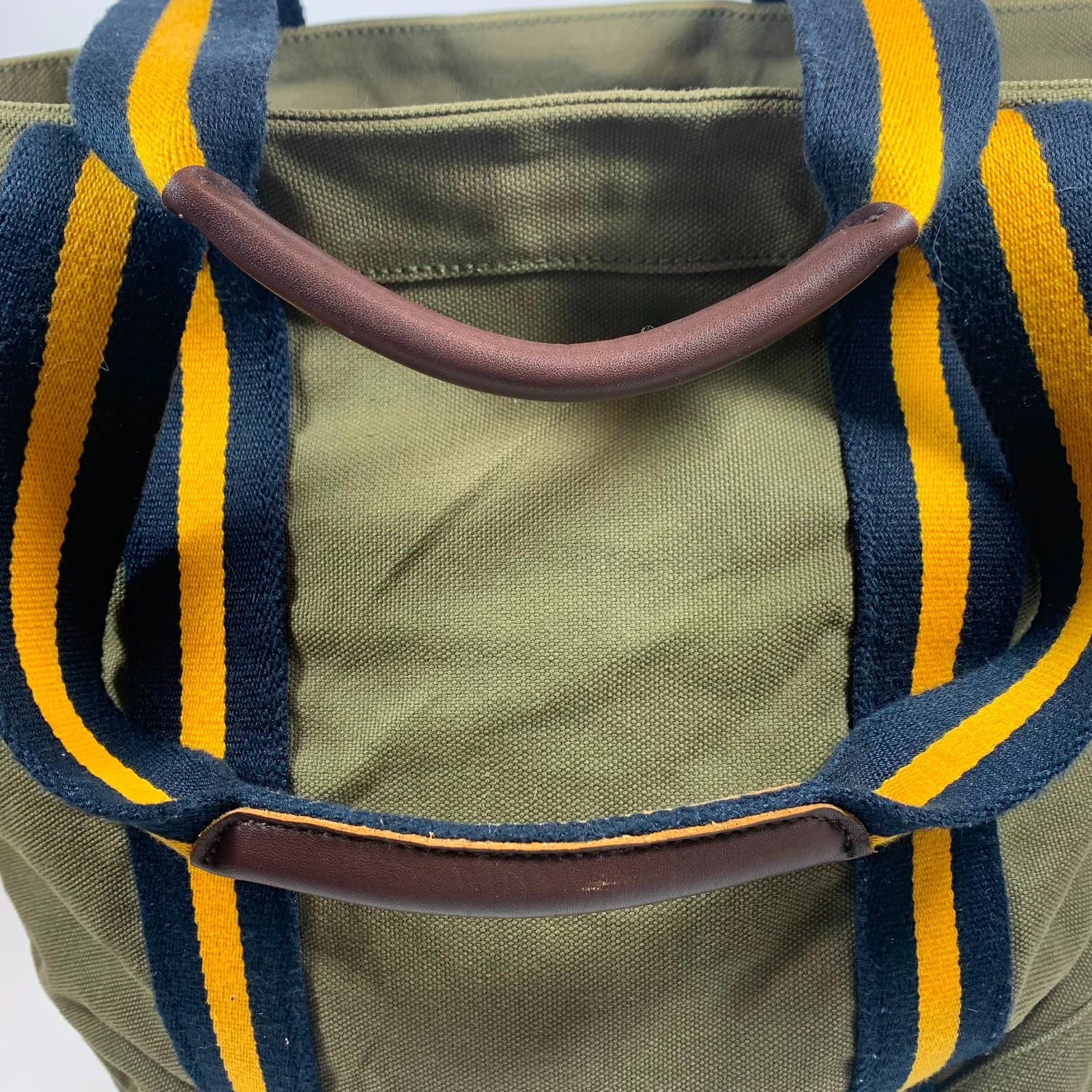 Vintage 90s Polo Ralph Lauren Canvas Tote Bag Green Big Pony Travel Duffel