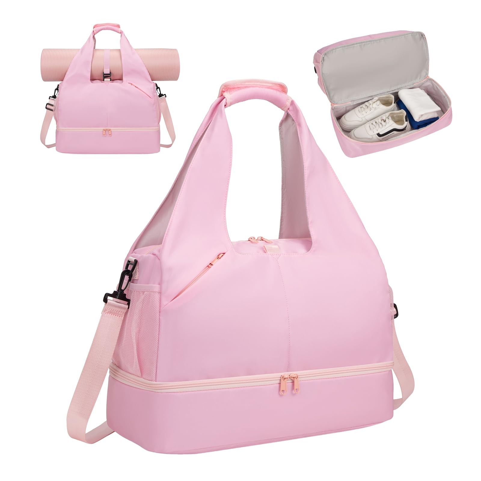 Gym Bag for Women with Shoe Compartment Lightweight Workout Bags Yoga Bag for…