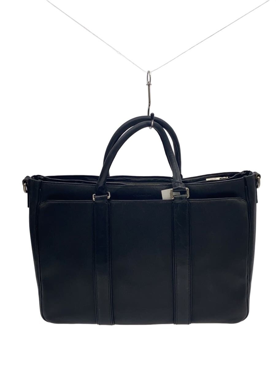 Coach Briefcase Business Bag Leather Black 30x42x10.5cm pre-owned