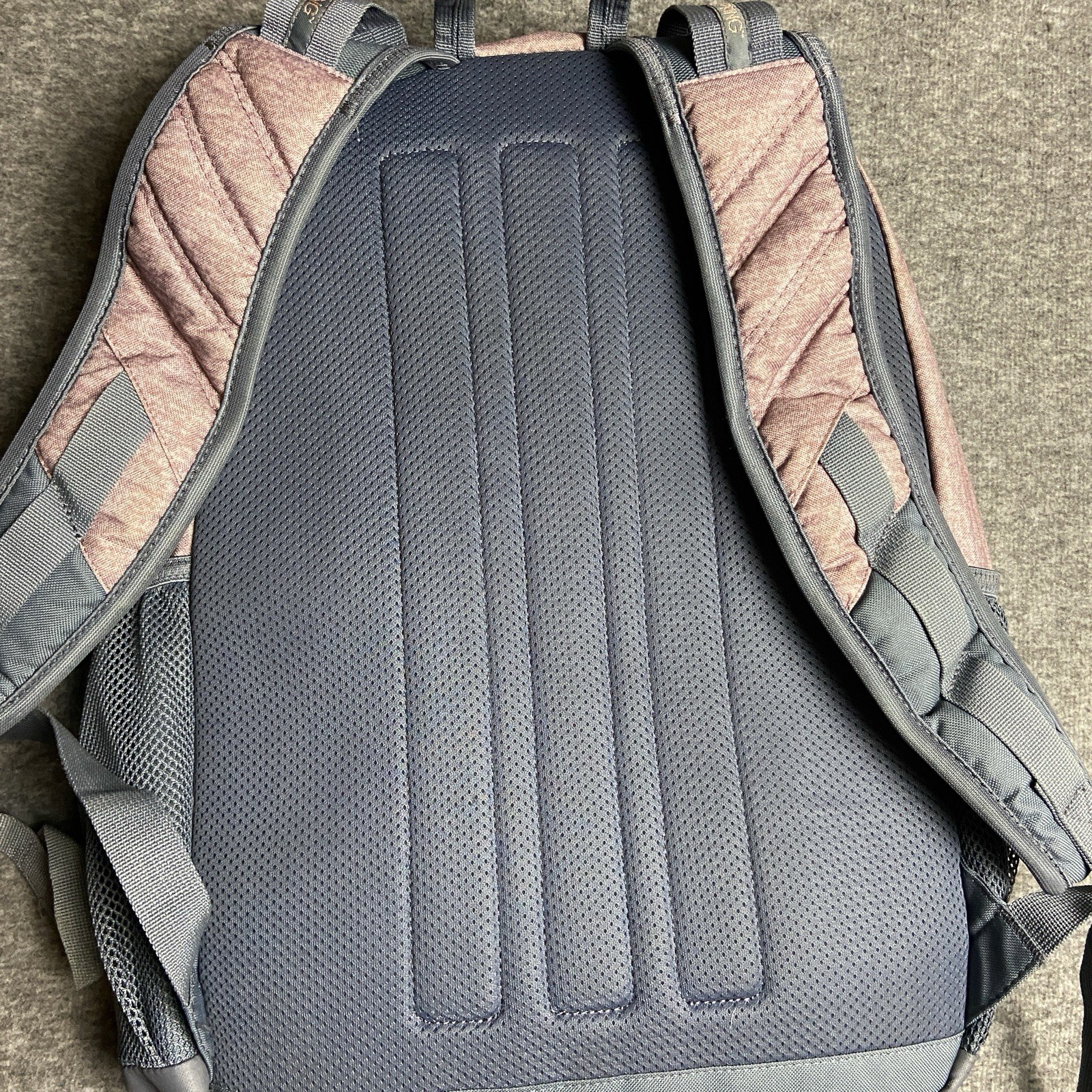 Adidas Prime Backpack Red Purple Gold Writing Zip Pockets Laptop Sleeves