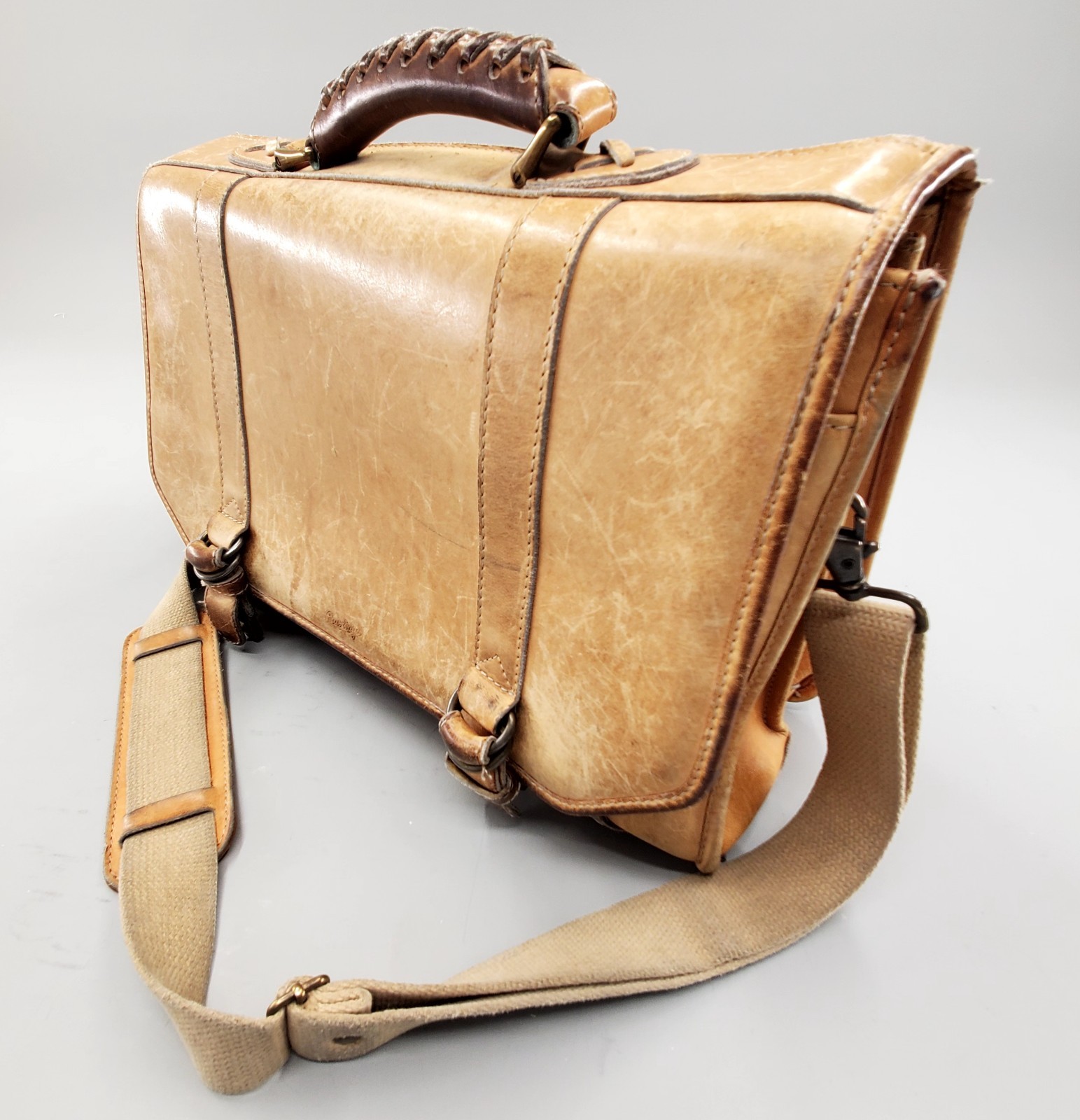 Vintage Rawlings Baseball Glove Leather Numbered Briefcase Messenger Bag RARE