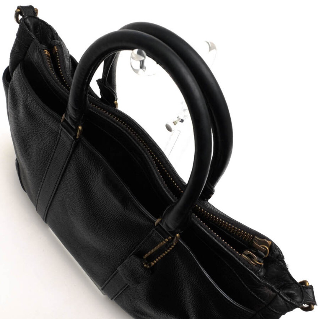 COACH Bleecker Metropolitan Pebble Leather Bag 71067 Black 40cm/15.7in