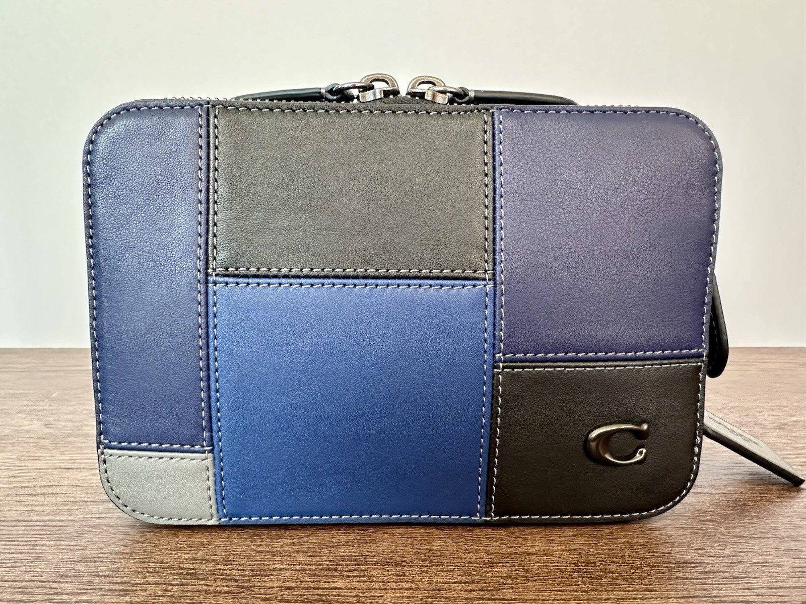 New Coach Charter Crossbody Bag 19 with Patchwork in Black Multi