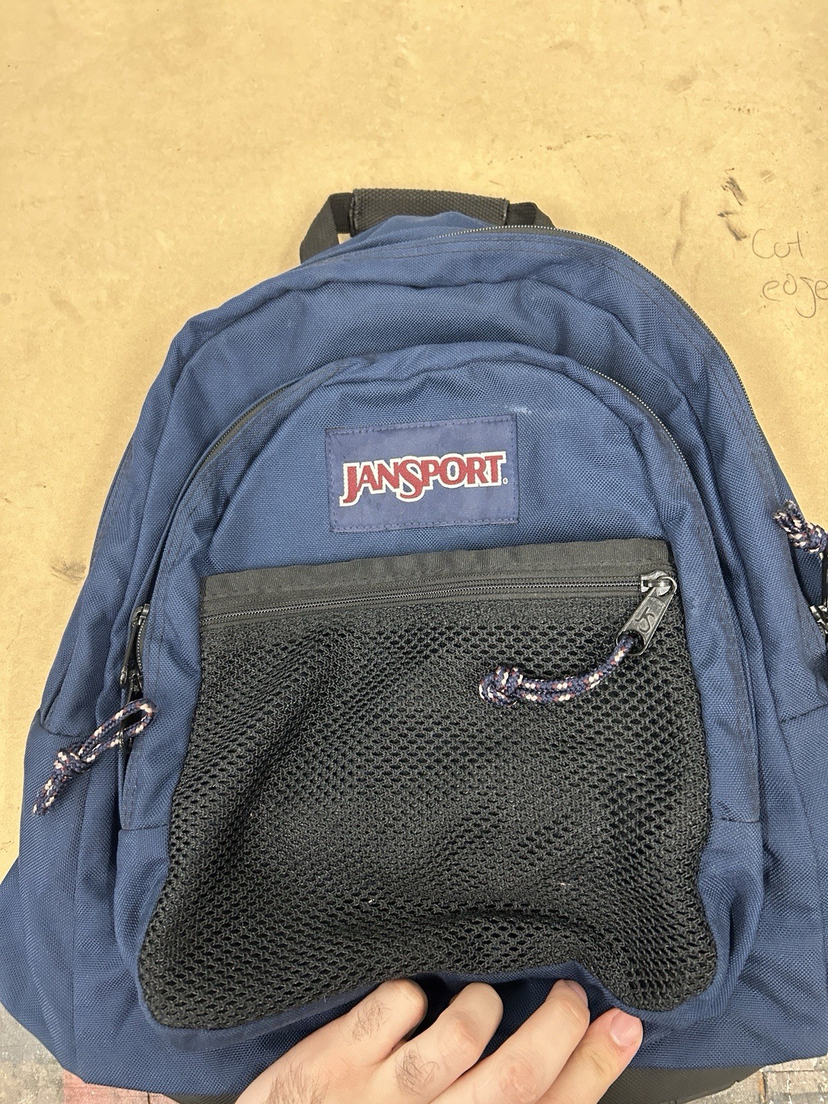 Vintage JANSPORT Backpack Thick Rubber Tire Bottom Bookbag Backpack Blue