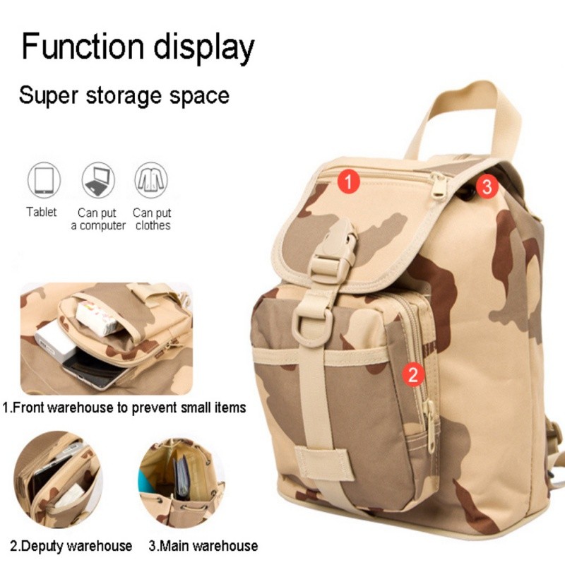 Tactical Backpack Mini Military Rucksack Water Resistant Backpack for Men Woman
