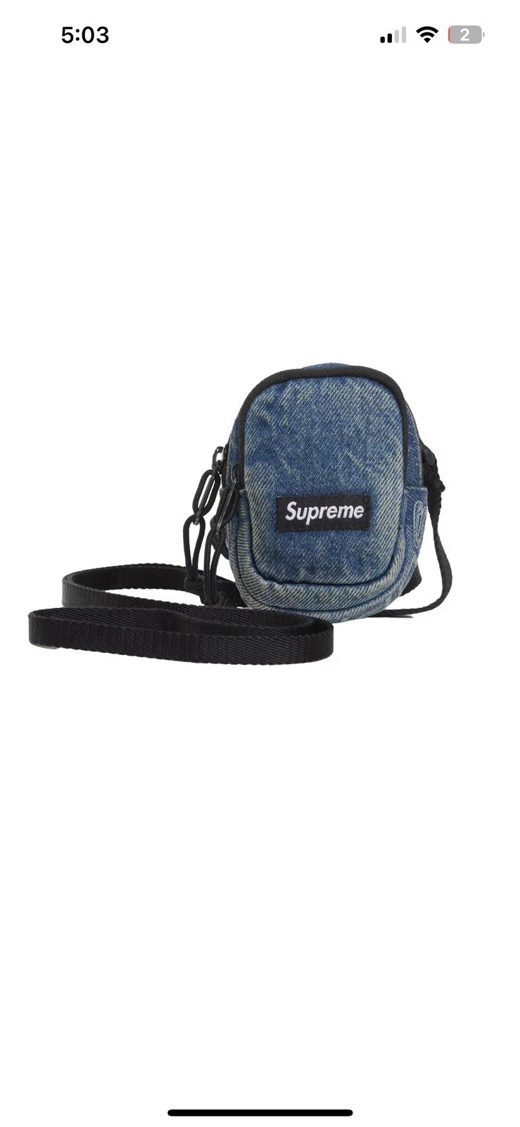 Supreme Denim Mini Utility Bag Washed Indigo