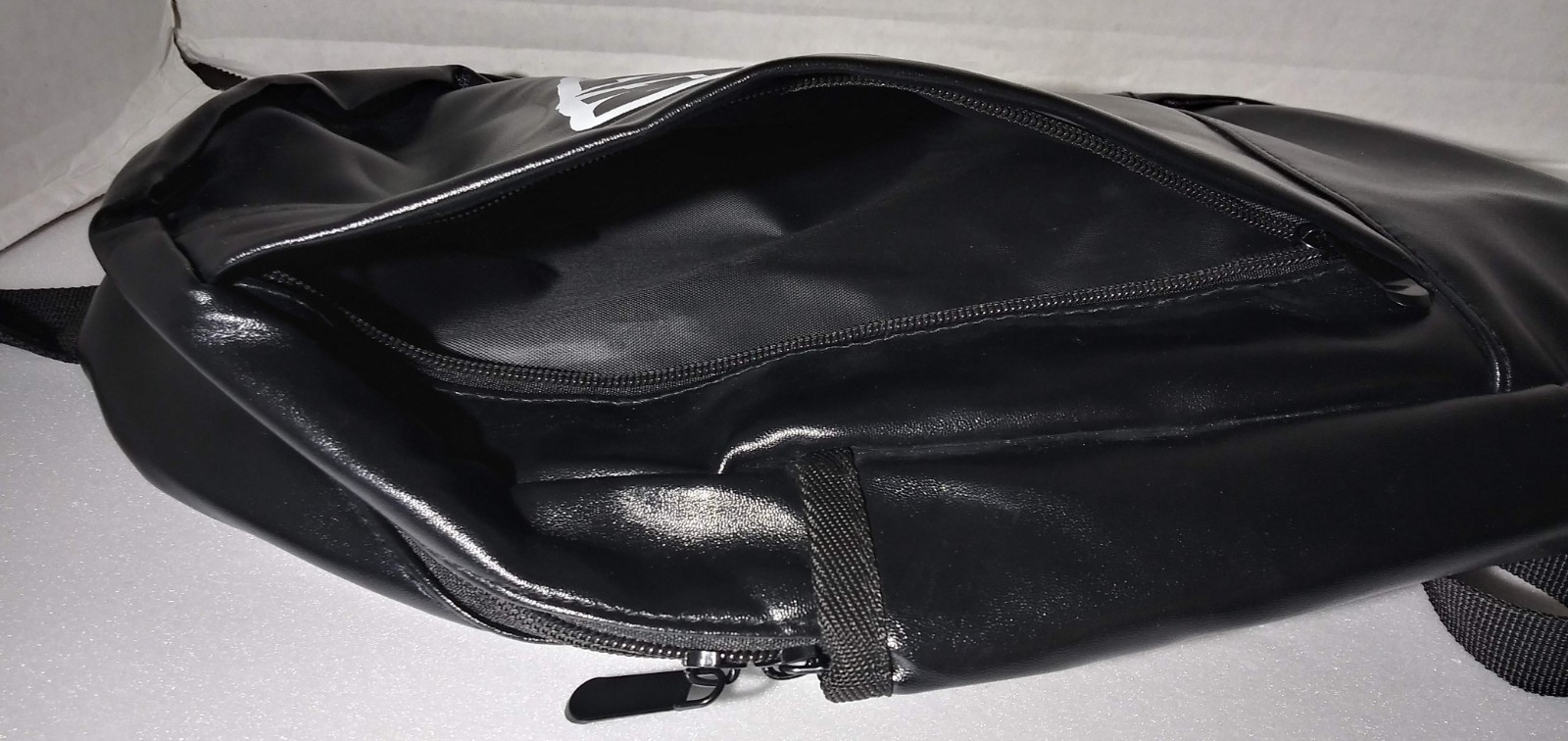Death Row Vapes Backpack 14 x 8 x 4″ Single strap Black vinyl