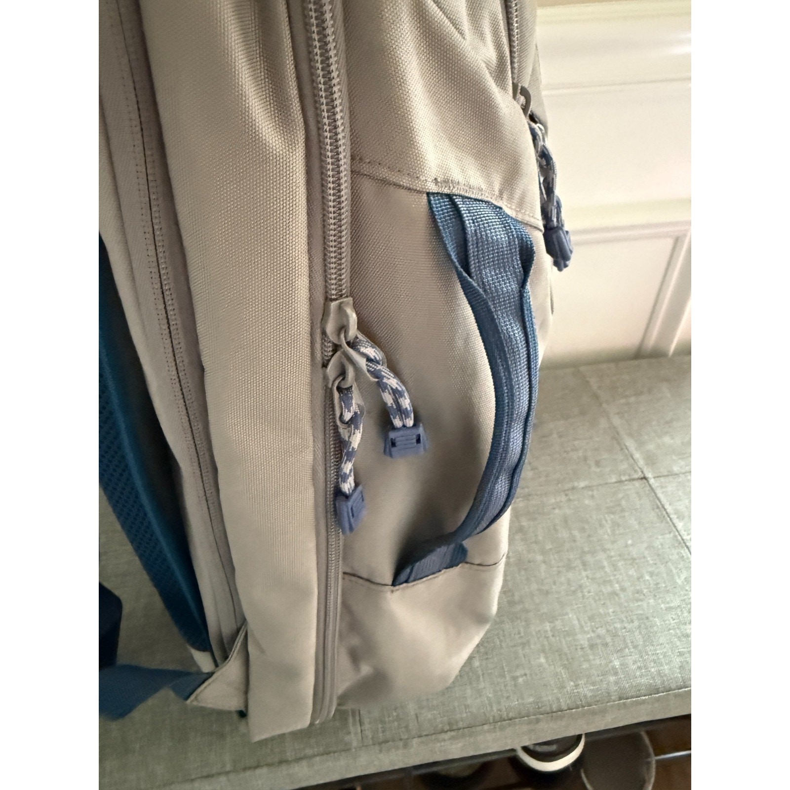 Swannies Golf Radcliff Backpack Gray Alloy and Blue with G2 Logo