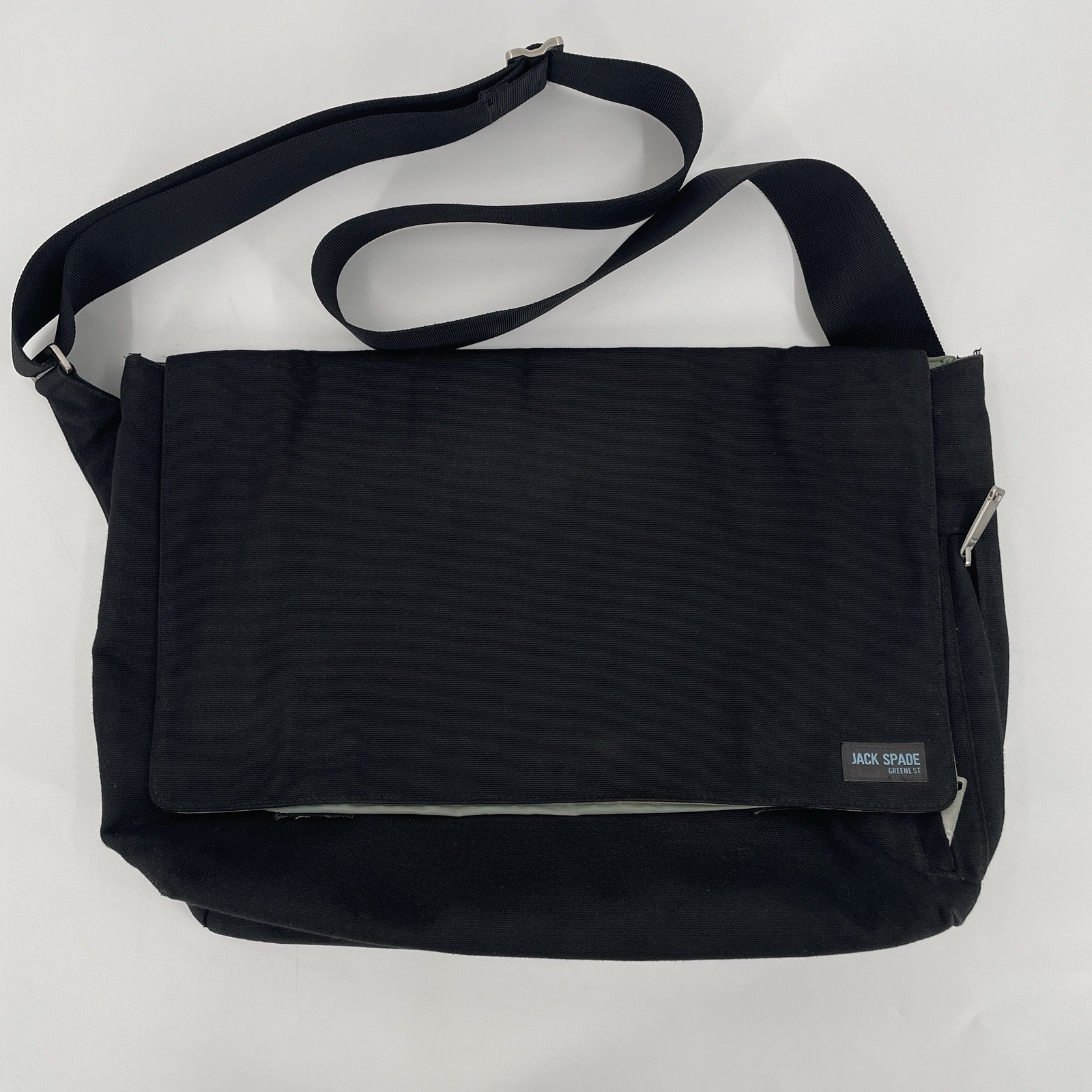 Jack Spade Greene Street Messenger Bag in Black Canvas