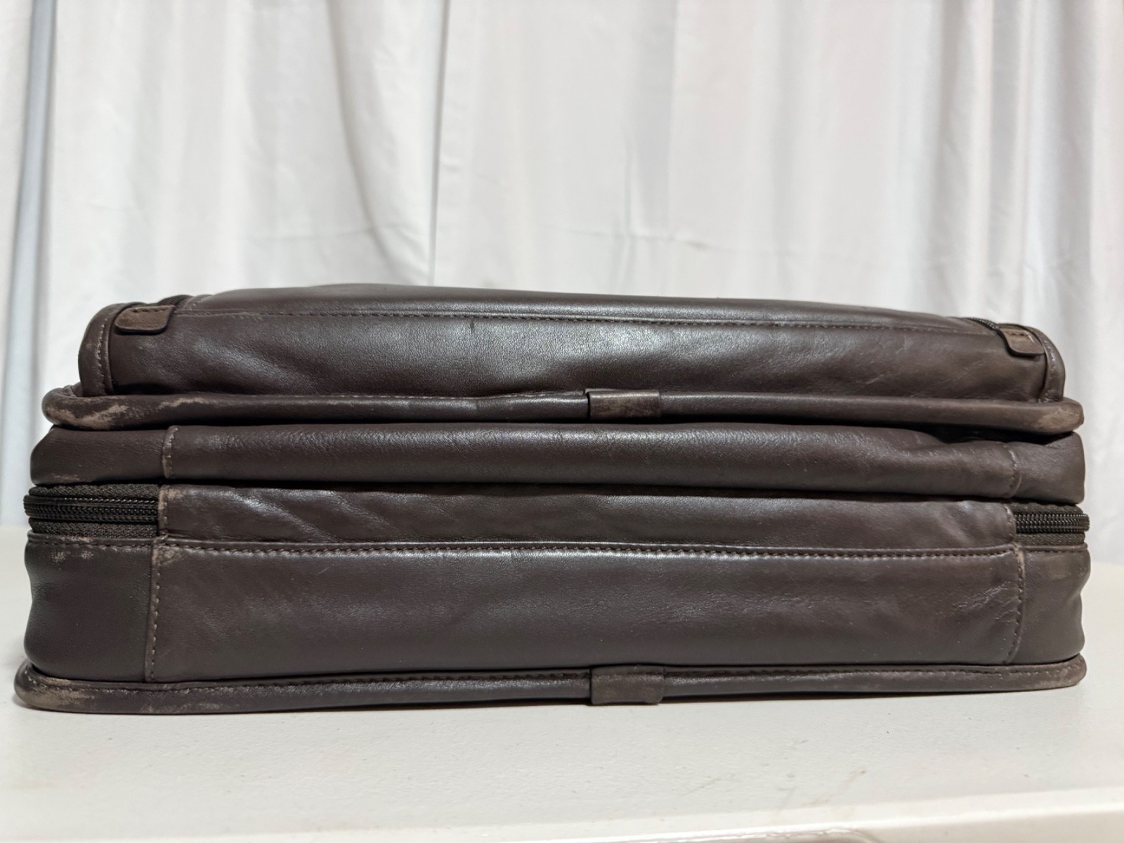 Tumi T-Pass Alpha Organizer Brief Soft Napa Leather Expandable Bag 96531BH