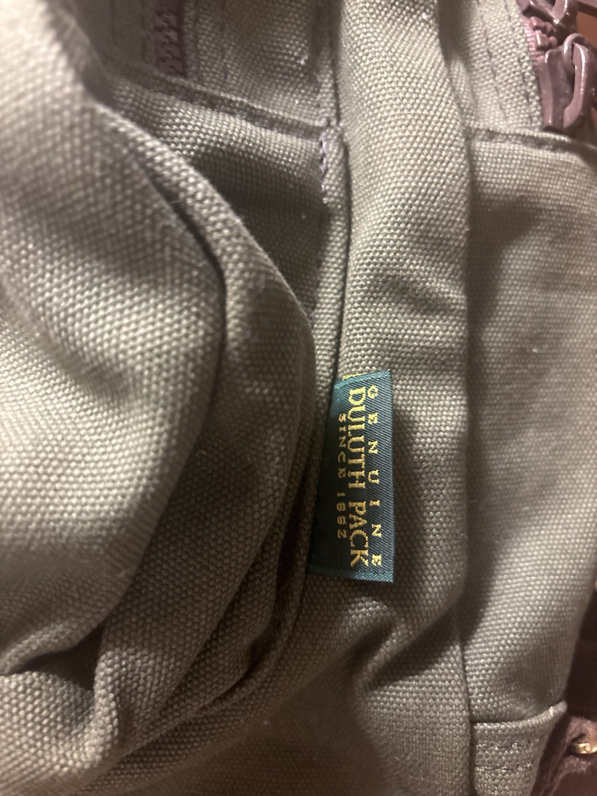 Duluth Pack Olive Green Travel Backpack Canvas Laptop Bag Daypack *read Logo