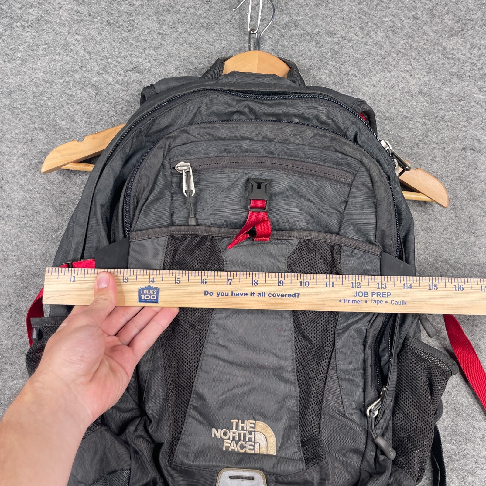 The North Face Recon Backpack Padded Hiking Travel School Laptop Grey