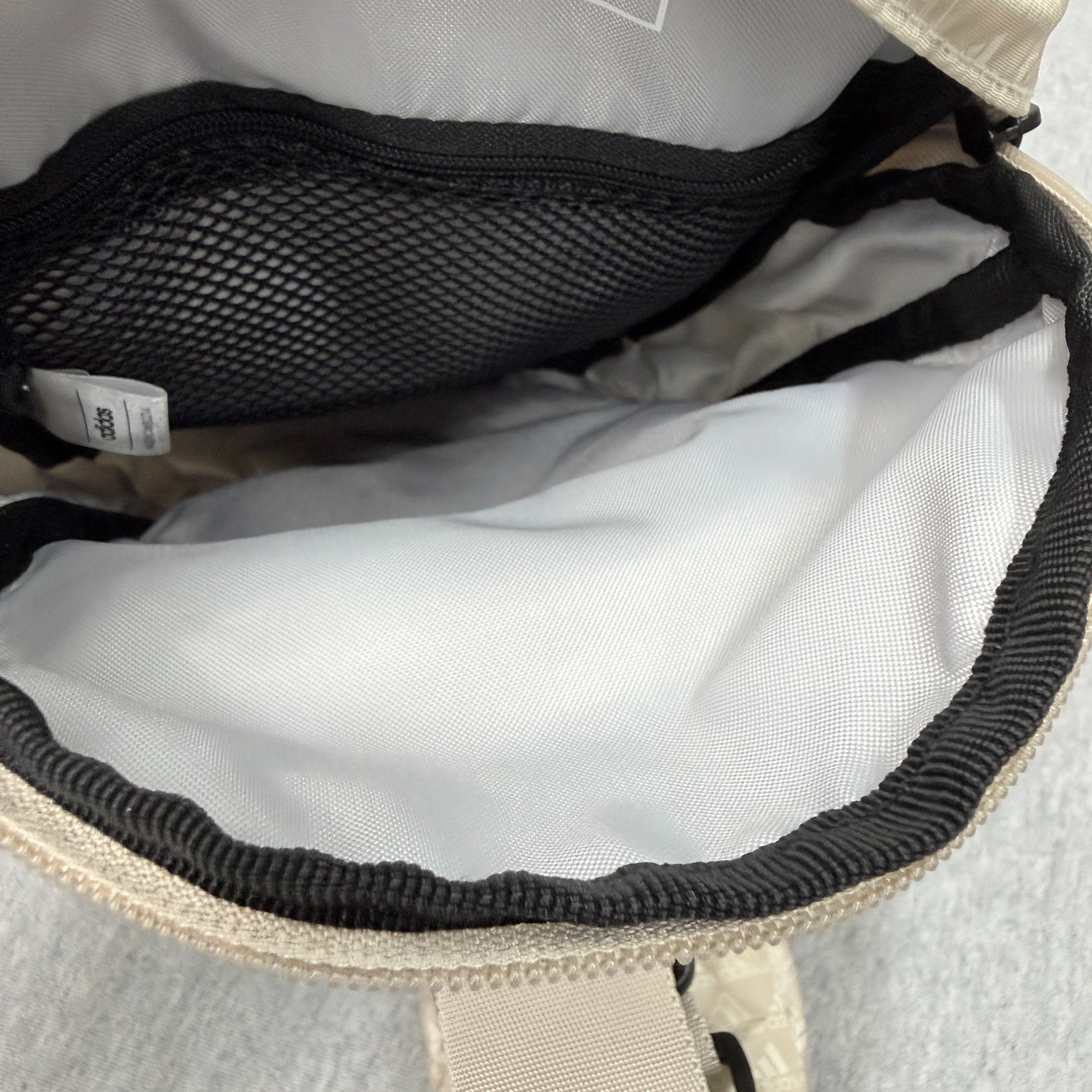Adidas Essentials 2 Sling Crossbody Bag Beige All Over Mini Monogram Wonder Pack