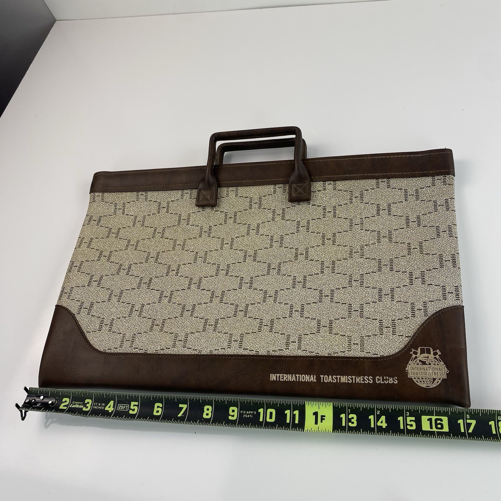 MCM Toastmasters Hazel Document Briefcase Portfolio Leather Bag Brown Vtg USA