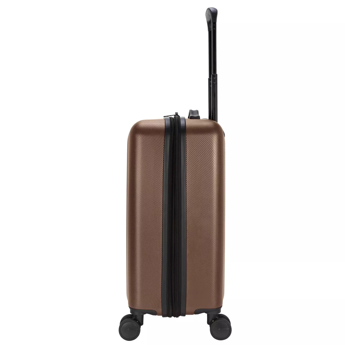 Skyline Hardside Large Checked Suitcase Hardshell 8-Wheel Spinner Luggage, Brown