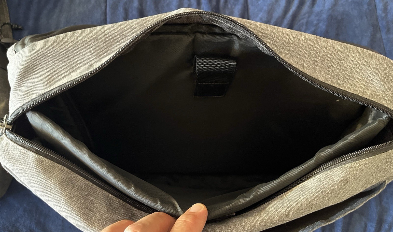 Eastpak Backpack Messenger Bag(s), Laptop Sleeve, Pen Holder, Zipper, Grey, Dark