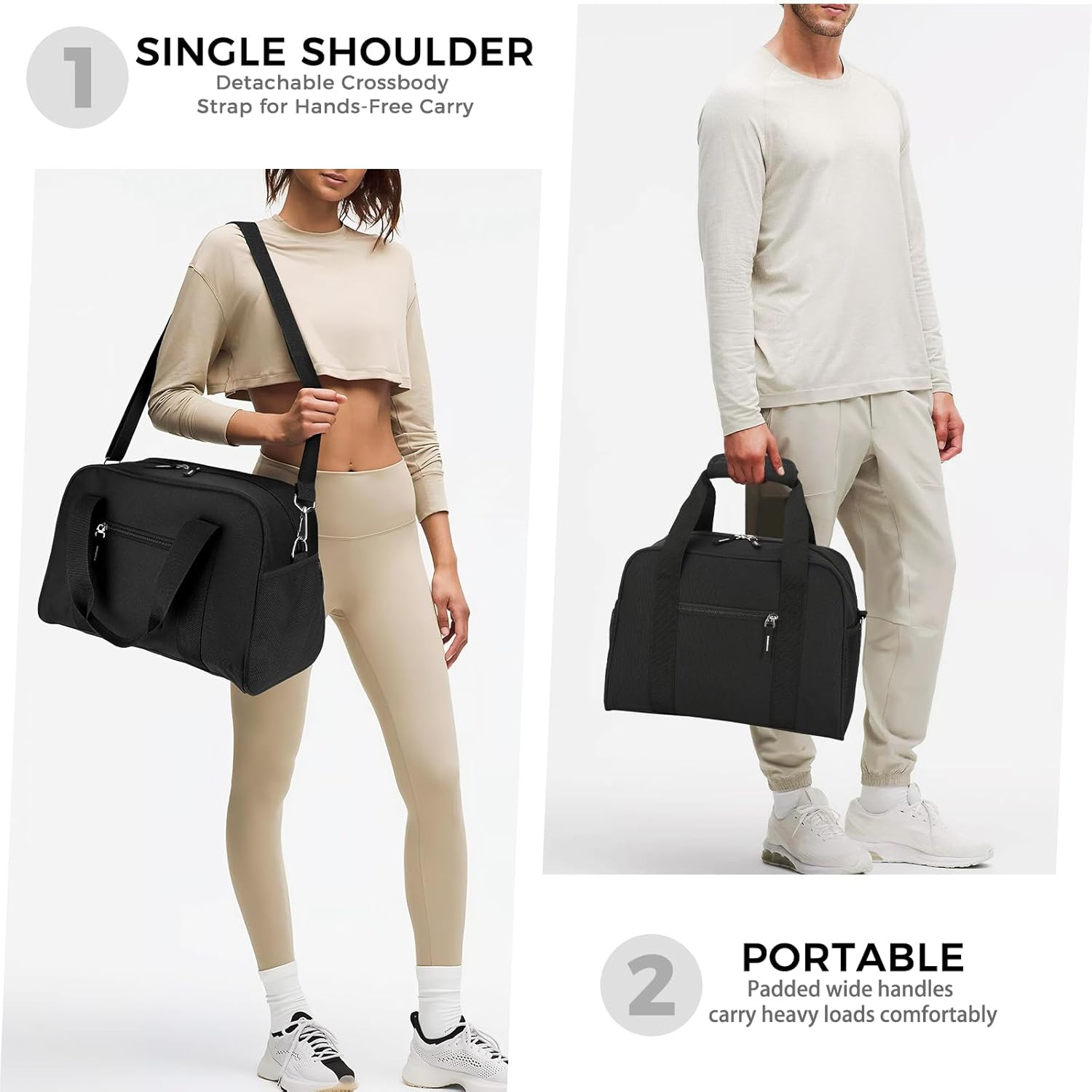 14 Inch Small Gym Bag for Men & Women, Mini Duffle Bag for Travel Sports, Lightw