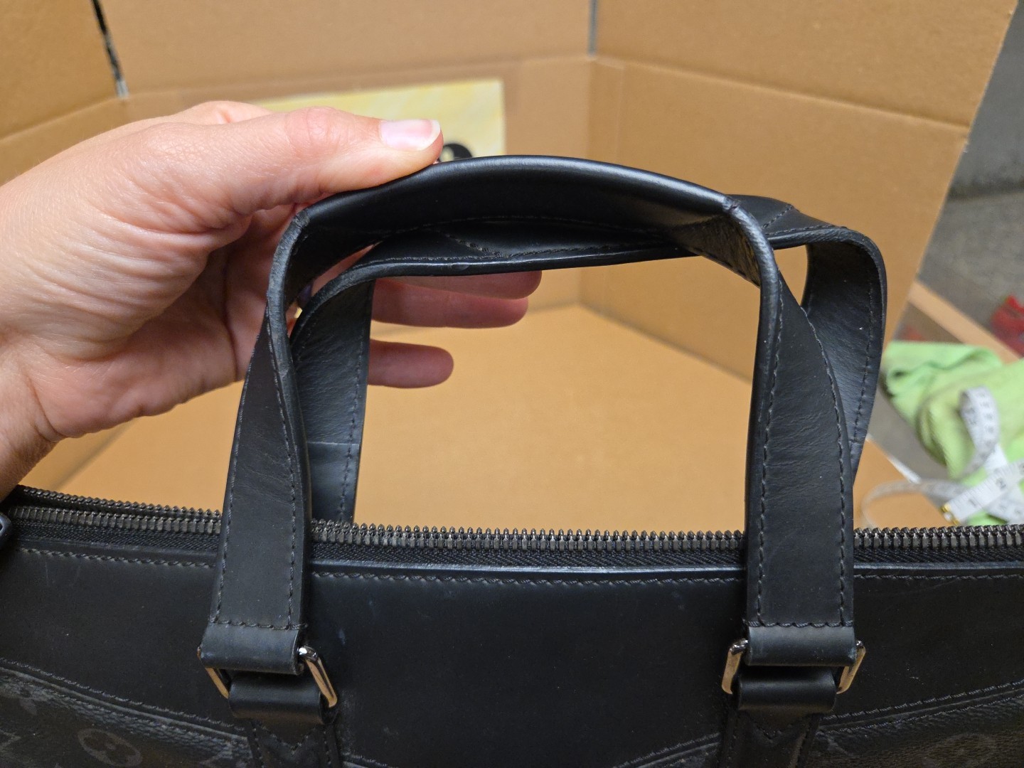 Louis Vuitton Monogram Eclipse Explorer Briefcase Black & Grey Monogram NO STRAP
