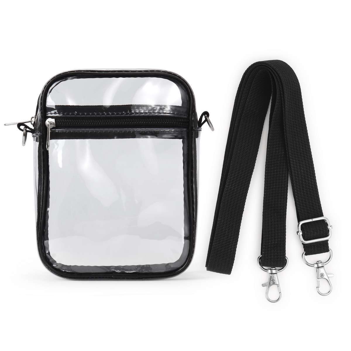Clear Plastic Tote Bag Women Transparent Handbag Zip PVC Pouch Stadium Security
