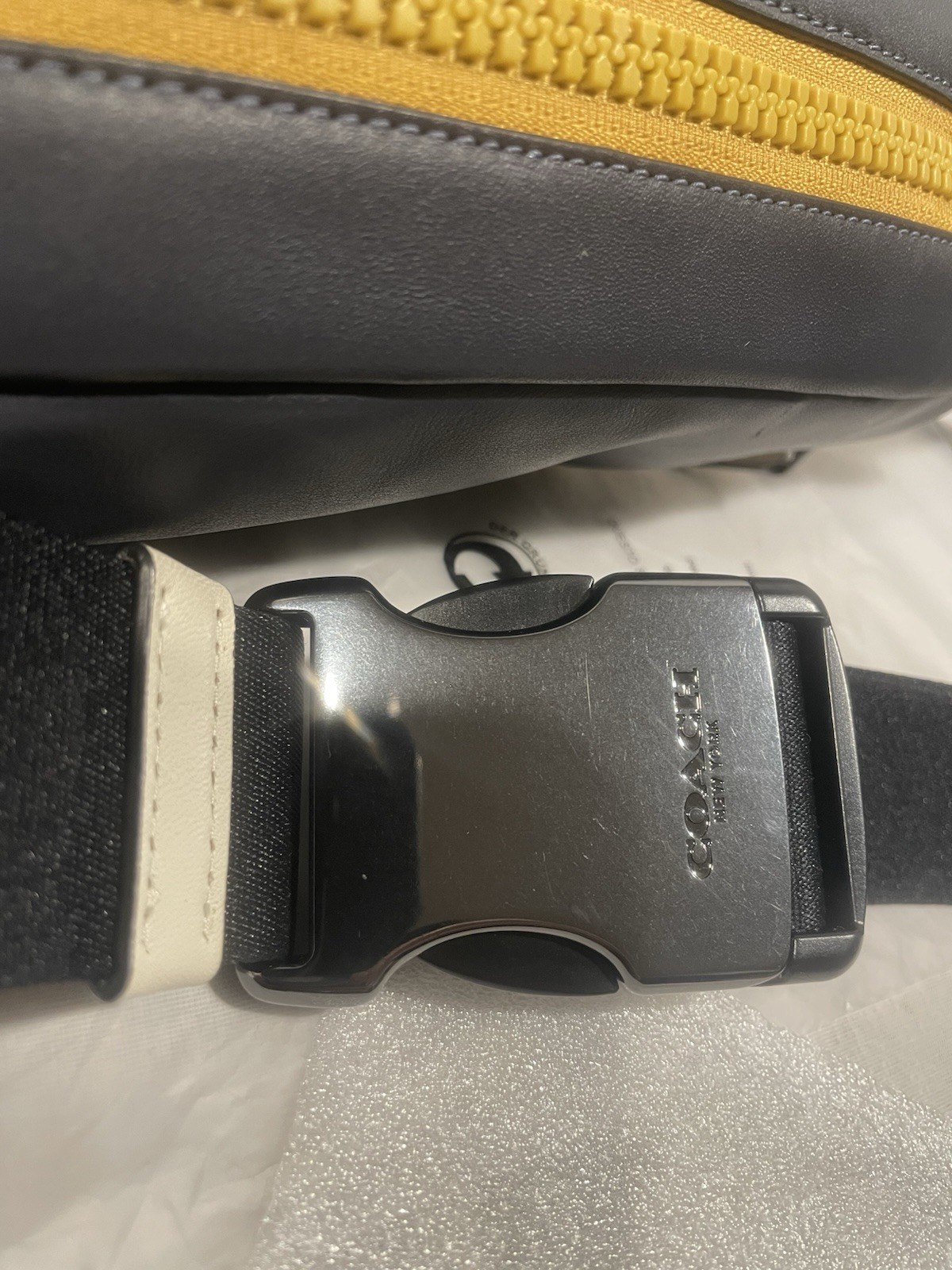 New COACH Track Belt Bag With Quilting And Coach Stamp Leather