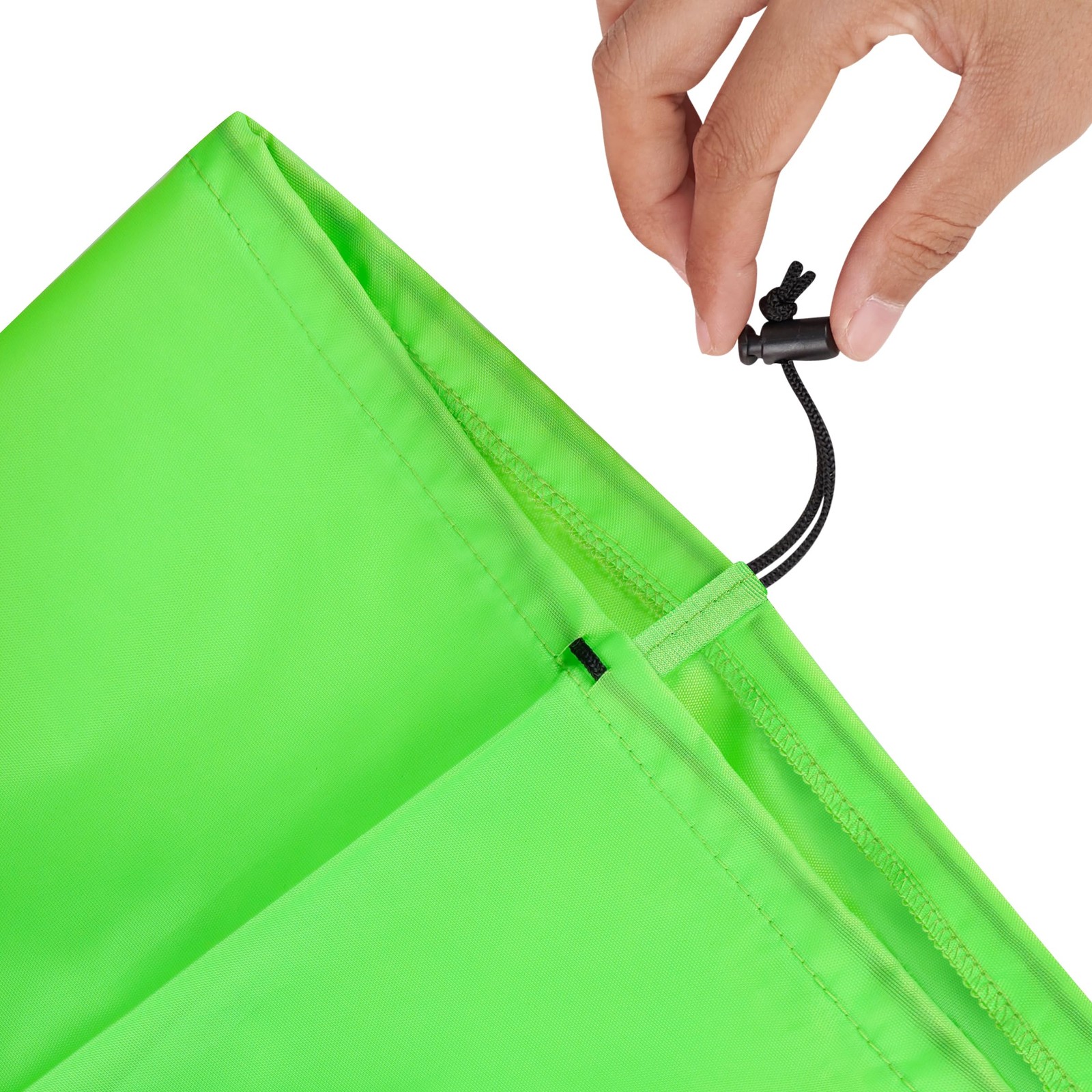 Green 6 PCS Drawstring Bag Toggle Nylon Cinch Ditty Pouch 8×11 Inch