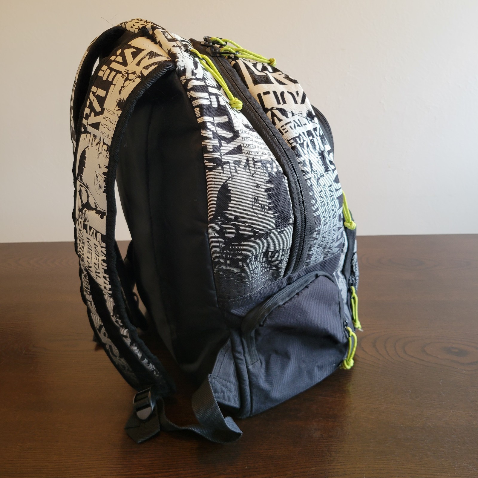 Rare Y2K Metal Mulisha Black Backpack Skate Skull Laptop School BMX