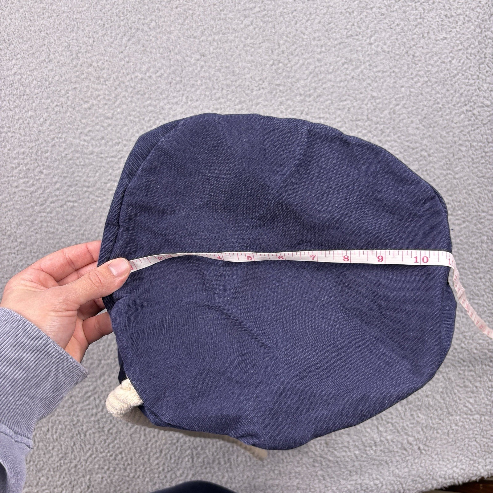 JEAN PAUL GAULTIER Canvas Bag Backpack Rucksack Blue 32L Rope Drawstring