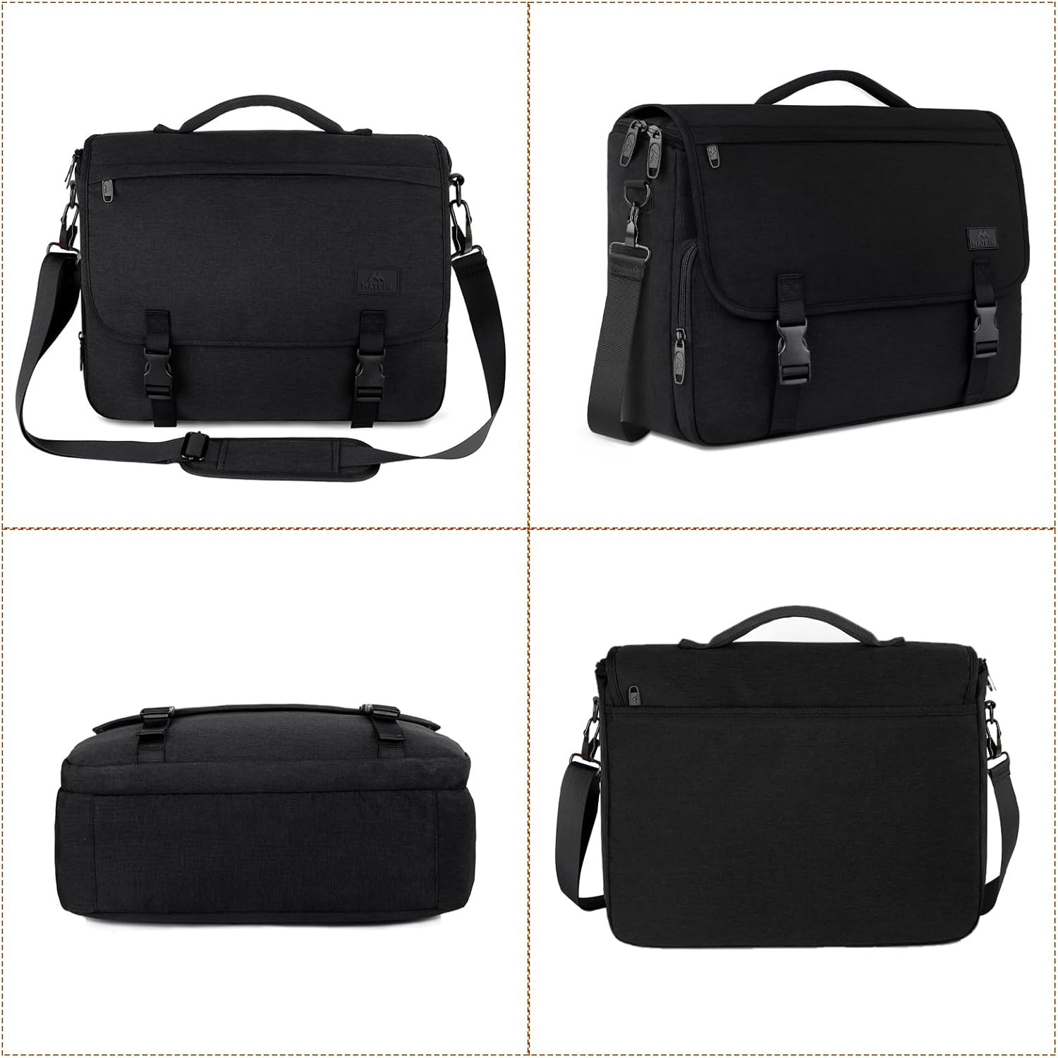 Messenger Bag for Men, Briefcases Lightweight Men’S Laptop Bag 15.6 Inch Water R