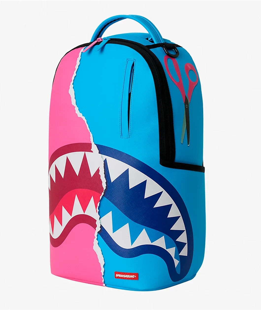 Sprayground Shark Central Cotton Candy Backpack Dimensions 18″ H x 11.5″ W x 6″D