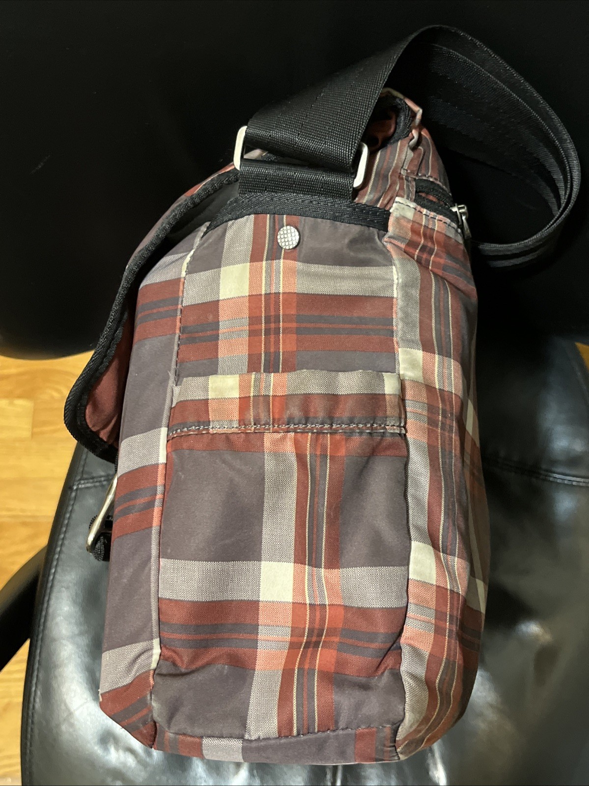 Tumi T-Tech Plaid Nylon Messenger Bag Laptop Bag – Rare!