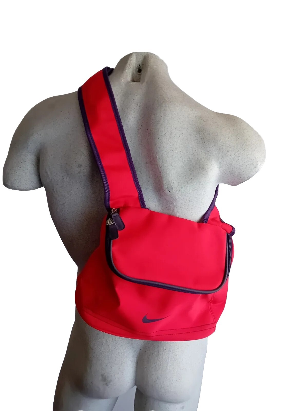 Nike Sling Cross Body Backpack with Single Shoulder Strap Red Vintage New