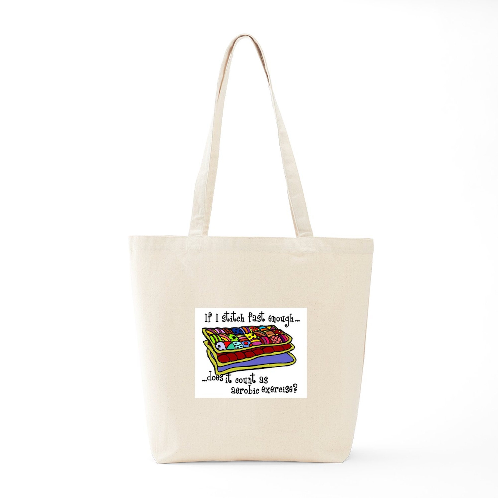 CafePress Quilting Aerobics Tote Bag (256122398)