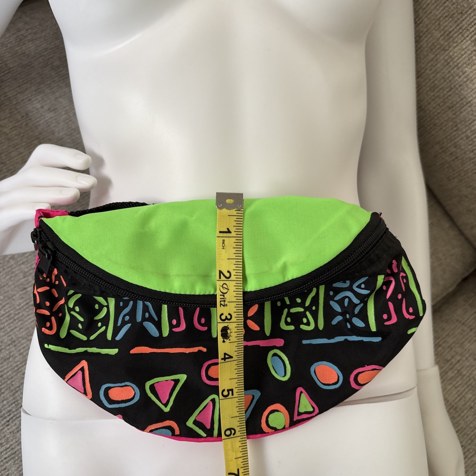 80s – 90s Vibes Fanny Pack Belt Bag Retro Neon Totally rAD! Unisex! Minor Defect